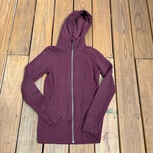 Lululemon Hooded Radiant Jacket Cassis Size 4